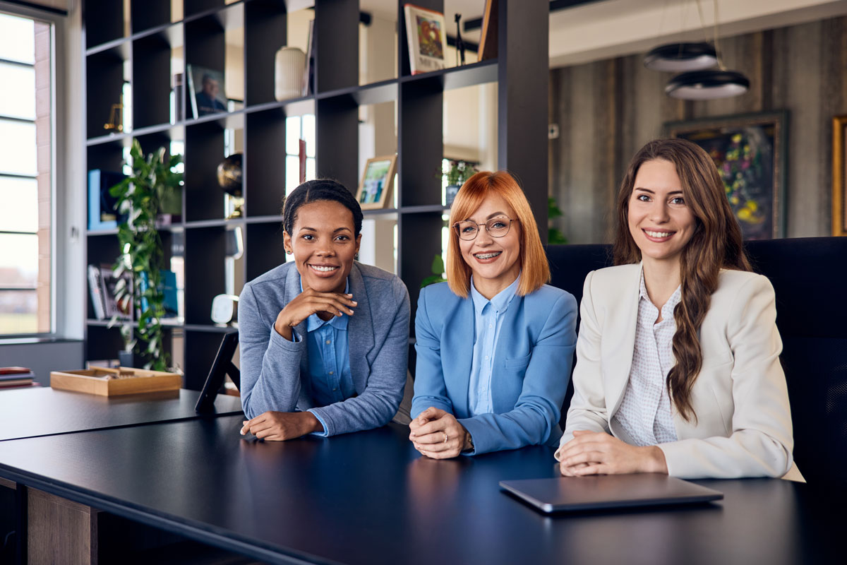 Temple Law Group attorney meeting with clients